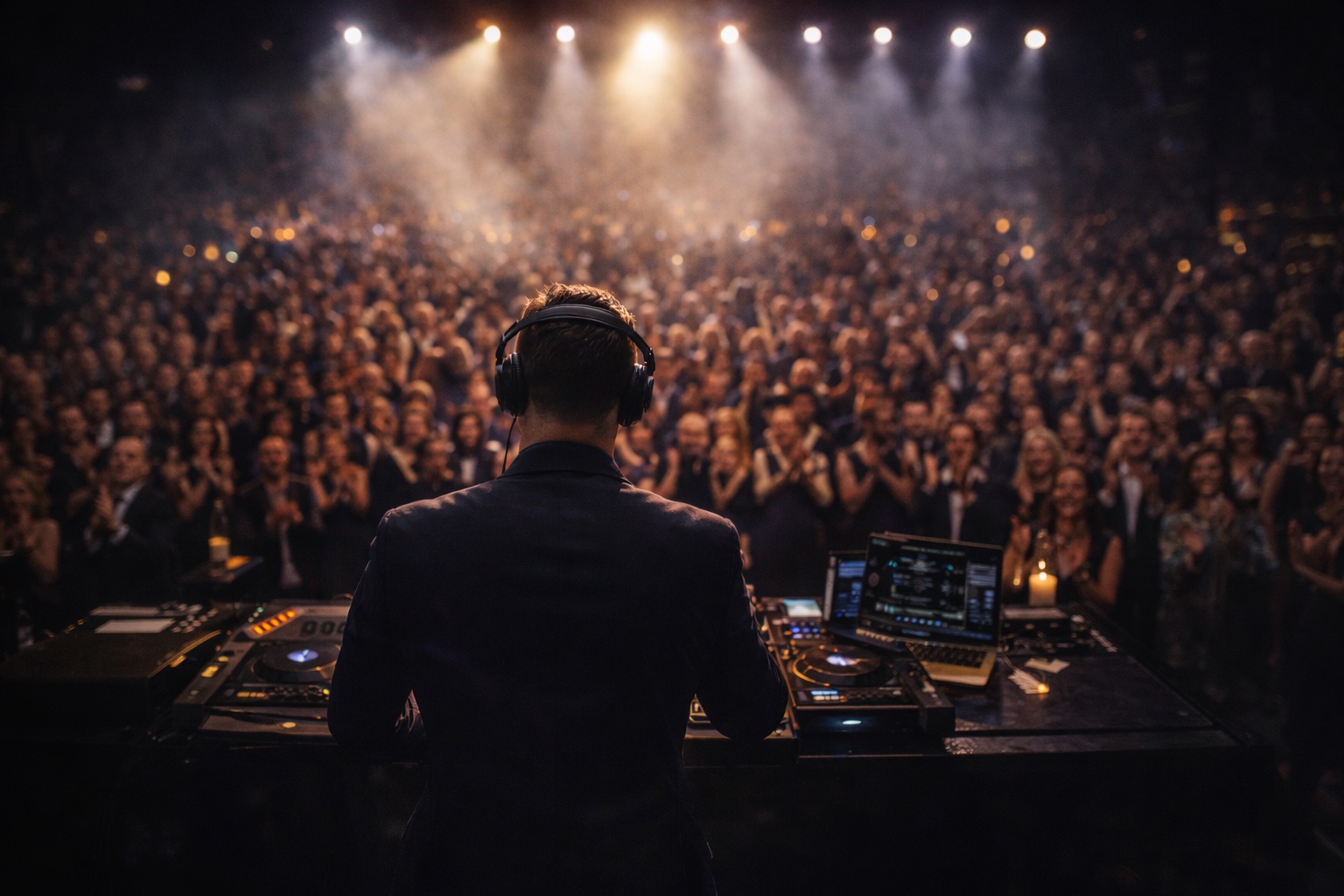 DJ performing at a glamorous Vancouver corporate gala