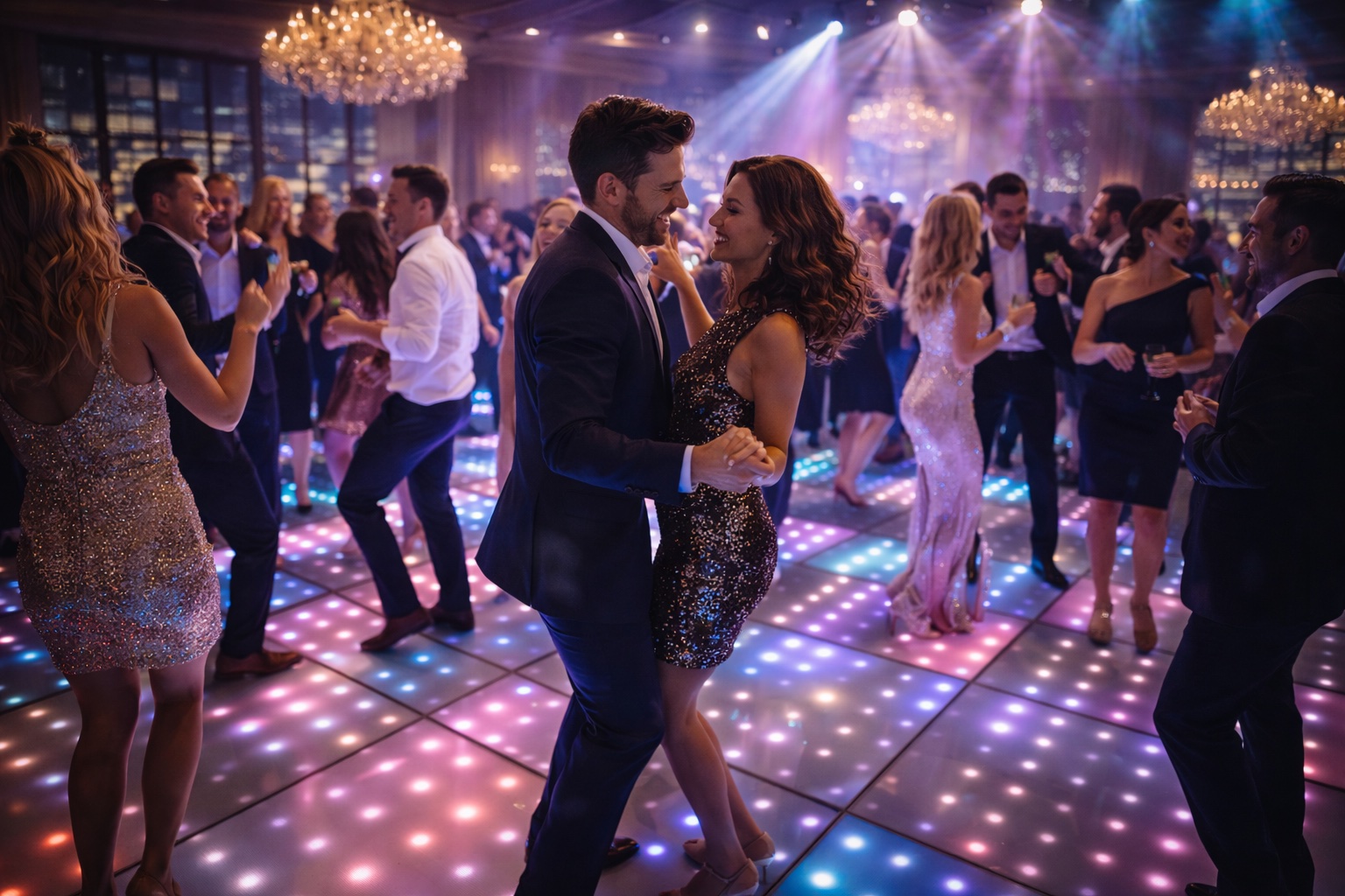 Elegant dance floor at a Vancouver corporate event